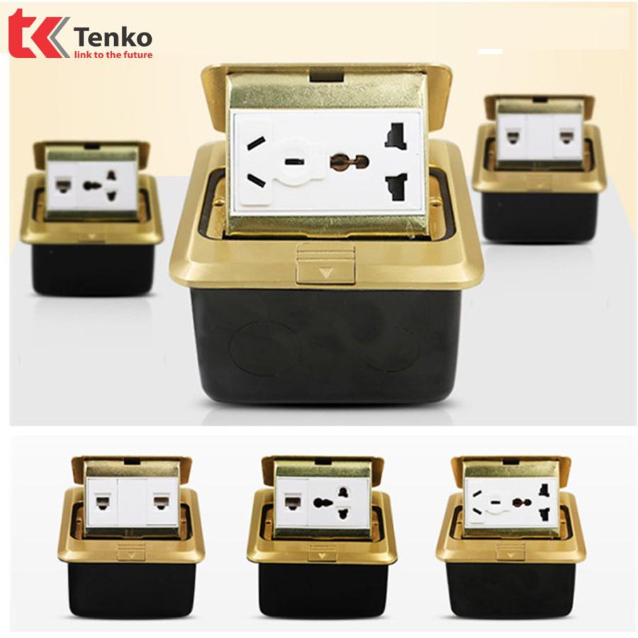 Ổ Cắm Điện Âm Sàn Đa Năng 3 Modules Bằng Đồng Tenko TK-J02-14