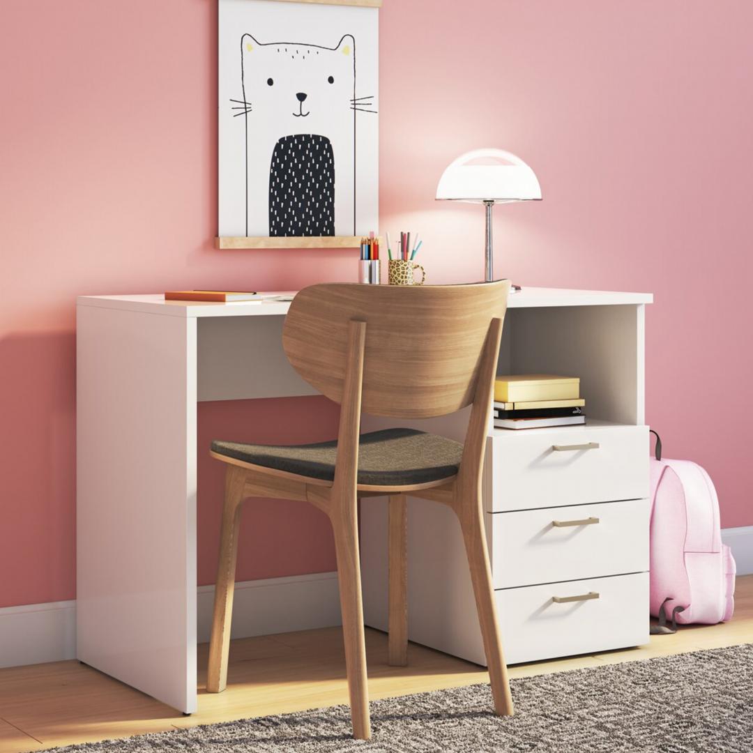 Bàn làm việc, bàn học gỗ hiện đại SMLIFE Deborah | Gỗ MDF dày 17mm chống ẩm | D120xR60xC75cm