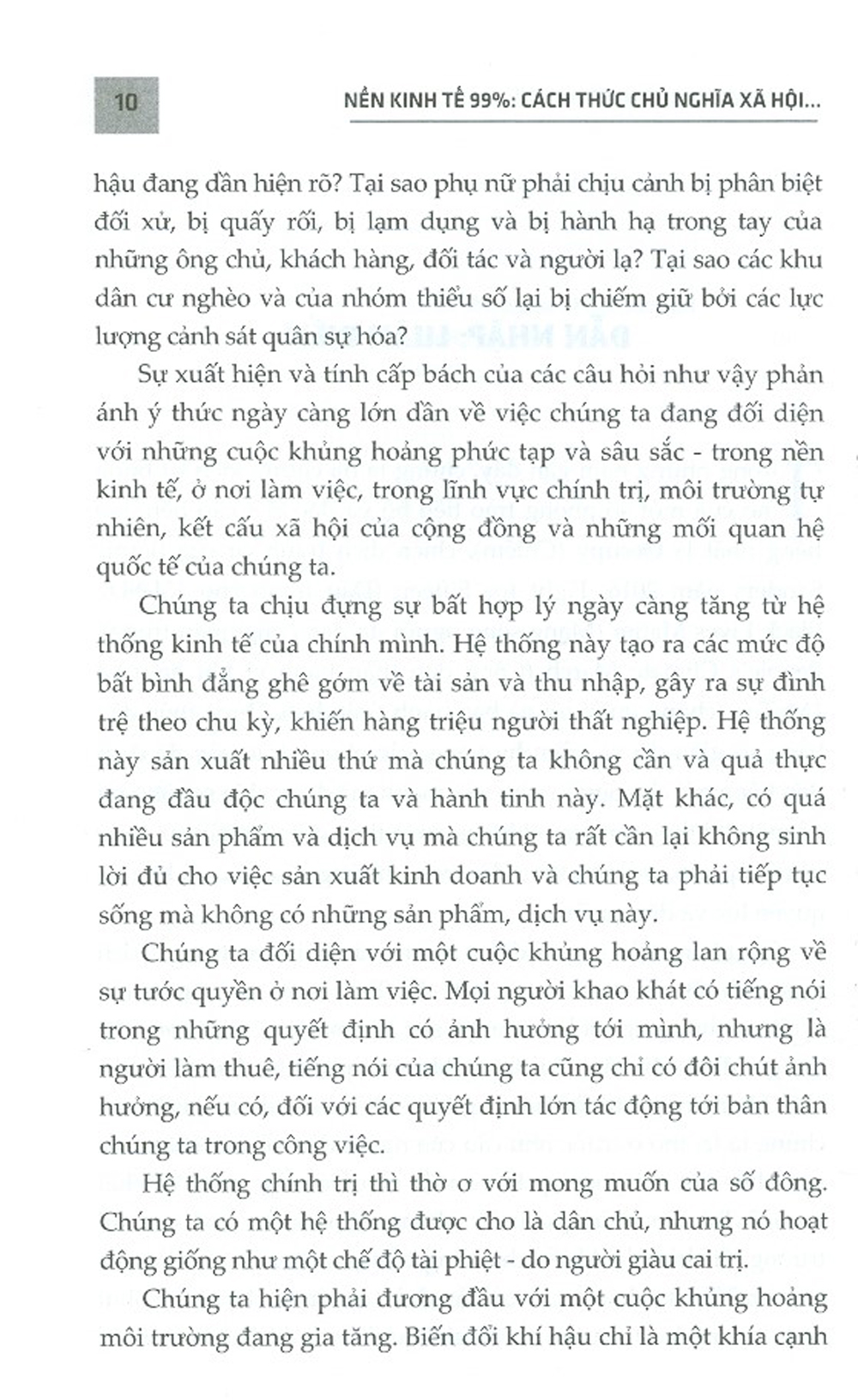 Nền Kinh Tế 99%: Cách Thức Chủ Nghĩa Xã Hội Vượt Qua Các Cuộc Khủng Hoảng Của Chủ Nghĩa Tư Bản (Sách tham khảo)