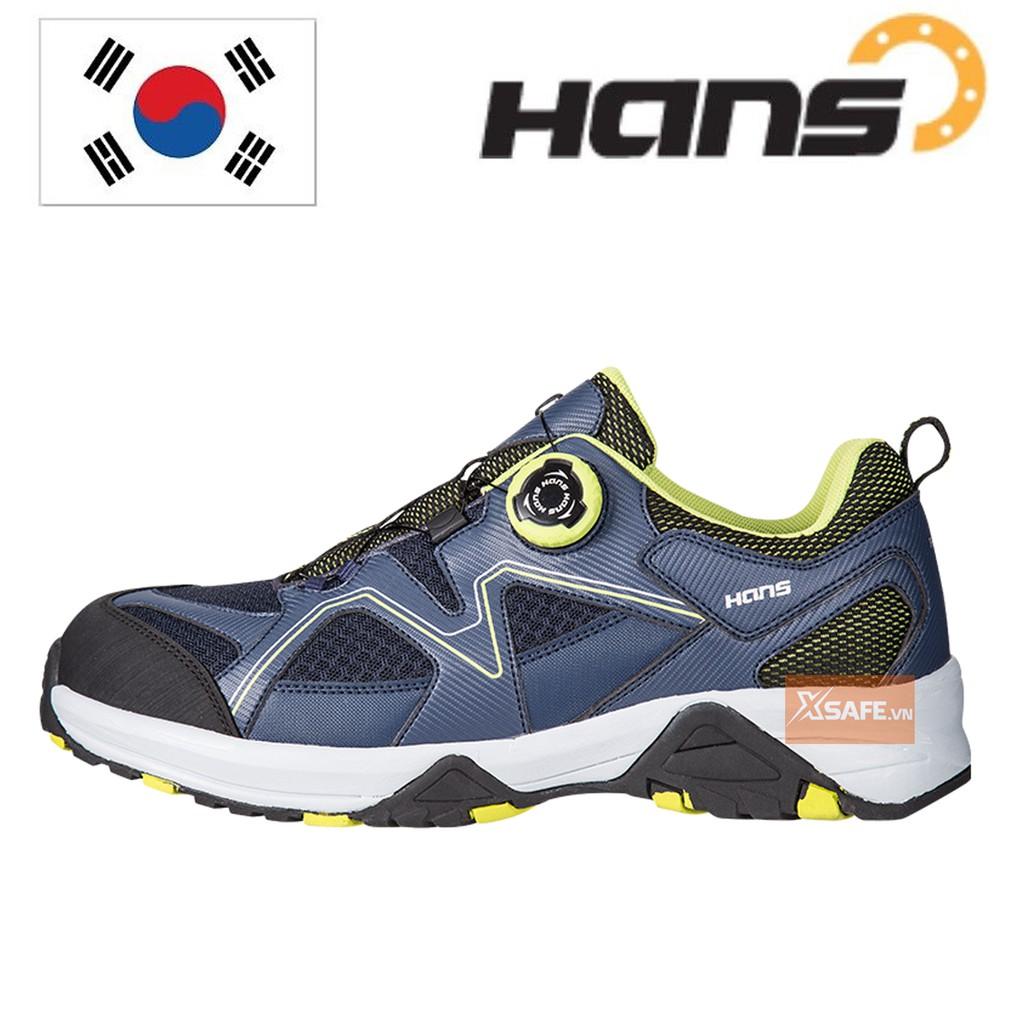 Giày bảo hộ Hans HS77 Giày bảo hộ lao động Hàn Quốc cấu tạo phi kim siêu nhẹ - Núm vặn thông minh tháo mở nhanh giày
