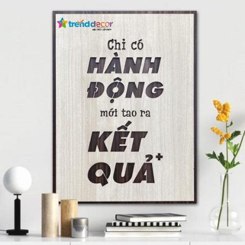Tranh Gỗ Khắc Laser Nội Dung Tạo Động Lực Thúc Đẩy Làm Việc