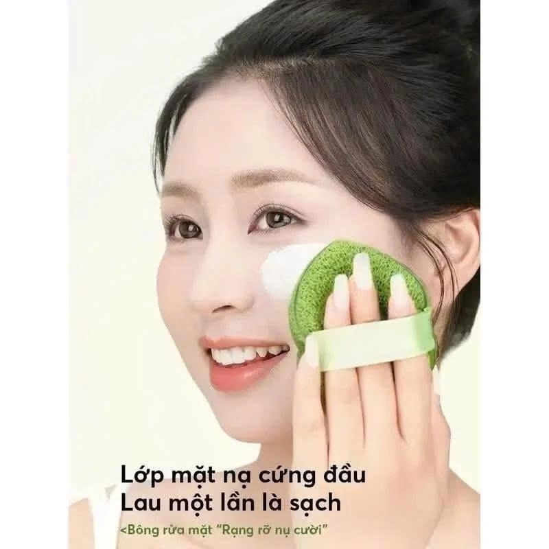 Combo 3 Bông Mút Rửa Mặt Thiết Kế Hình Giọt Nước Chất Liệu Ưa Nước Lưới Tổ Ong Hấp Thụ Nhanh