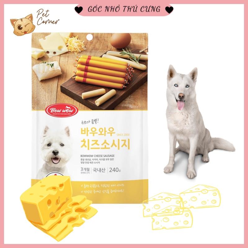 Xúc xích phomai Bowwow - Xúc xích cho chó vị phô mai (240g)