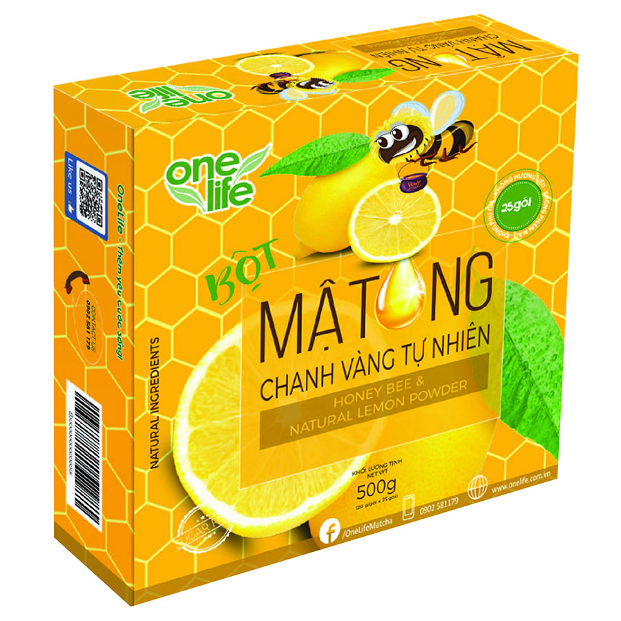 Mật Ong Chanh Vàng Tự Nhiên OneLife (Hộp 25 gói)