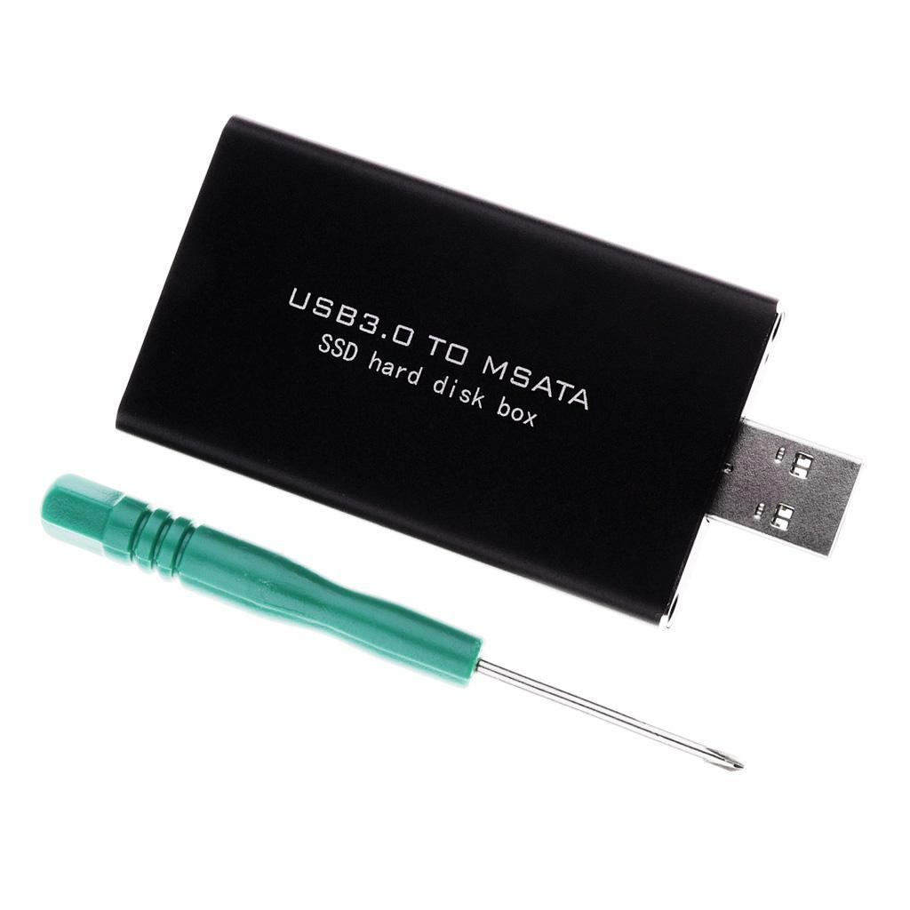 2pcs mSATA to USB3.0 SSD Enclosure Adapter Case Plug & Play Cover Box