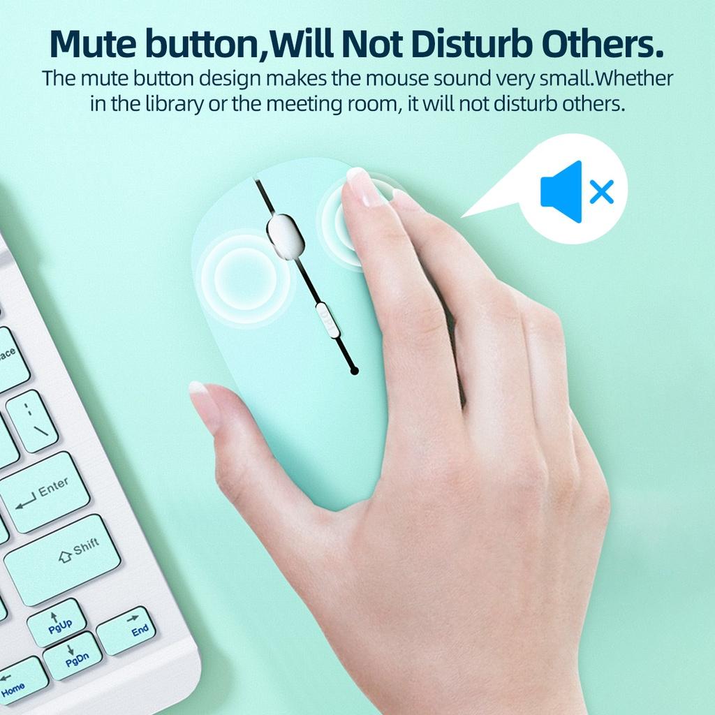 Chuột Bluetooth 2.4G Hai Chế Độ Kèm Bàn Phím Cho Điện Thoại / Máy Tính Bảng