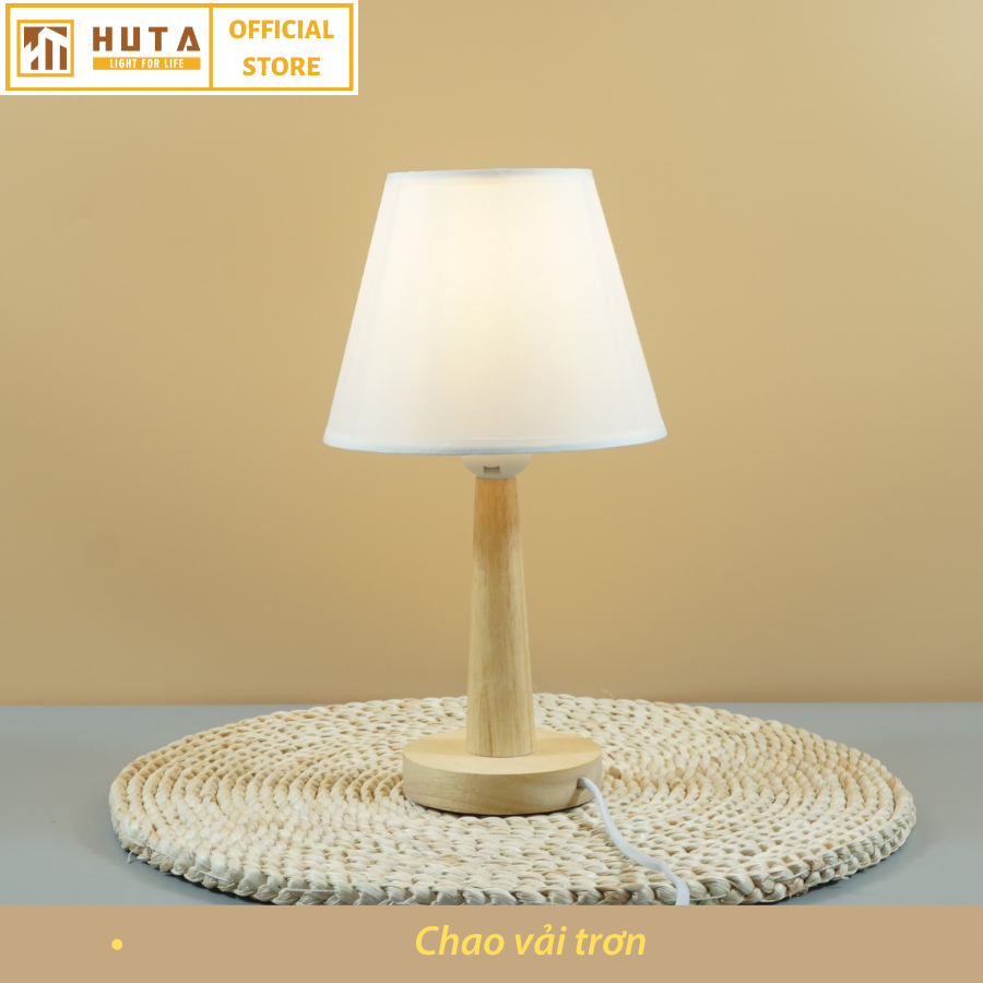 Đèn Ngủ Gỗ HUTA Light For Life G2 Chao Nón Vintage Dễ Thương, Decor Trang Trí Phòng Ngủ, Điều Chỉnh Độ Sáng, Bóng Led Sáng Vàng Tiết Kiệm Điện