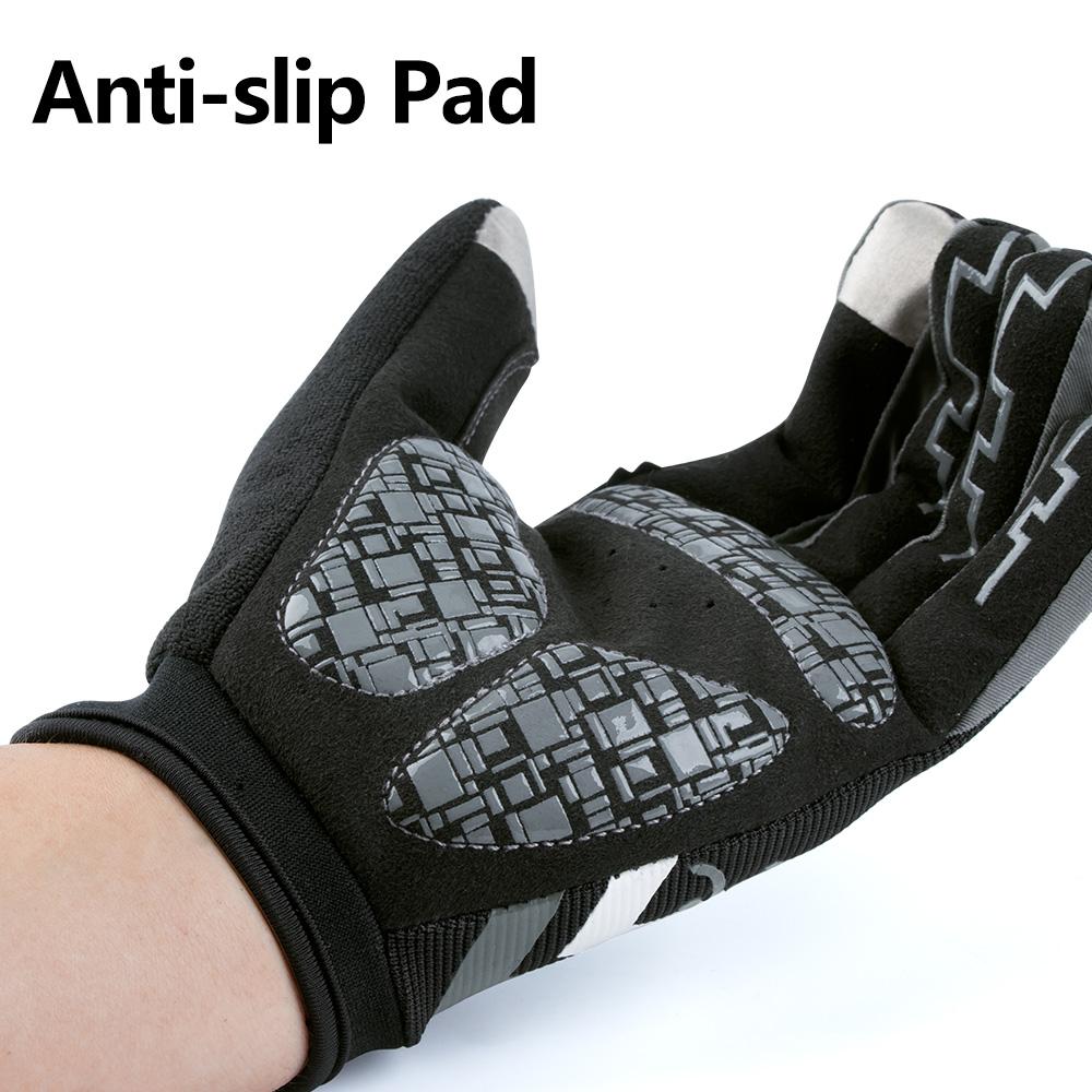 Copozz thương hiệu gel mới găng tay xe đạp toàn bộ ngón tay cảm ứng găng tay đạp xe chống chống trượt chống trượt MTB thể thao Găng tay xe đạp thể thao Color: Red Size: XXL
