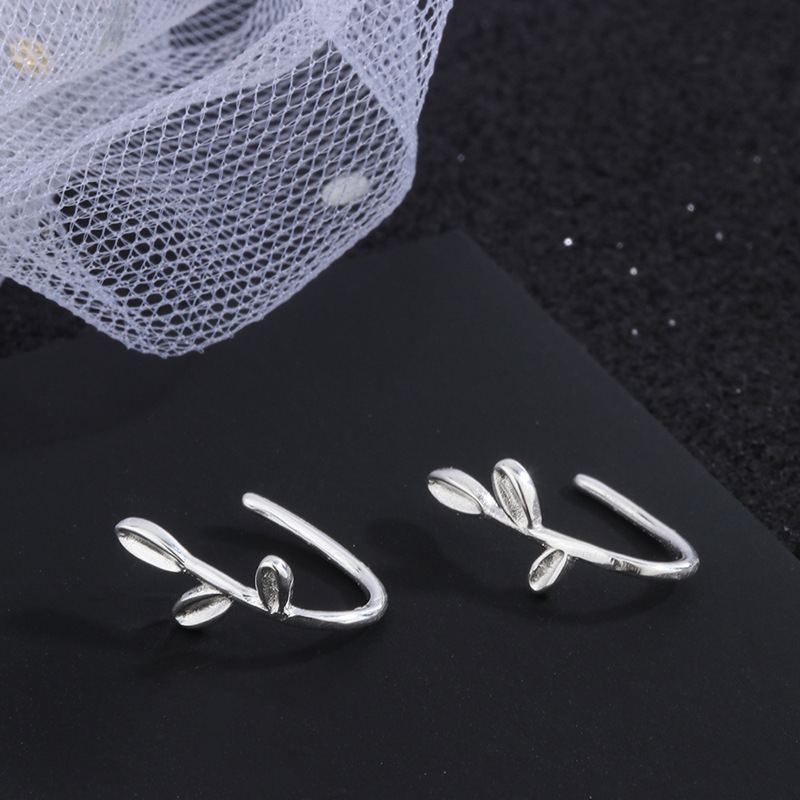 Bông Tai Nữ | Bông Tai Nữ Bạc S925 Lá Cây Diệp Thảo B2537 - Bảo Ngọc Jewelry