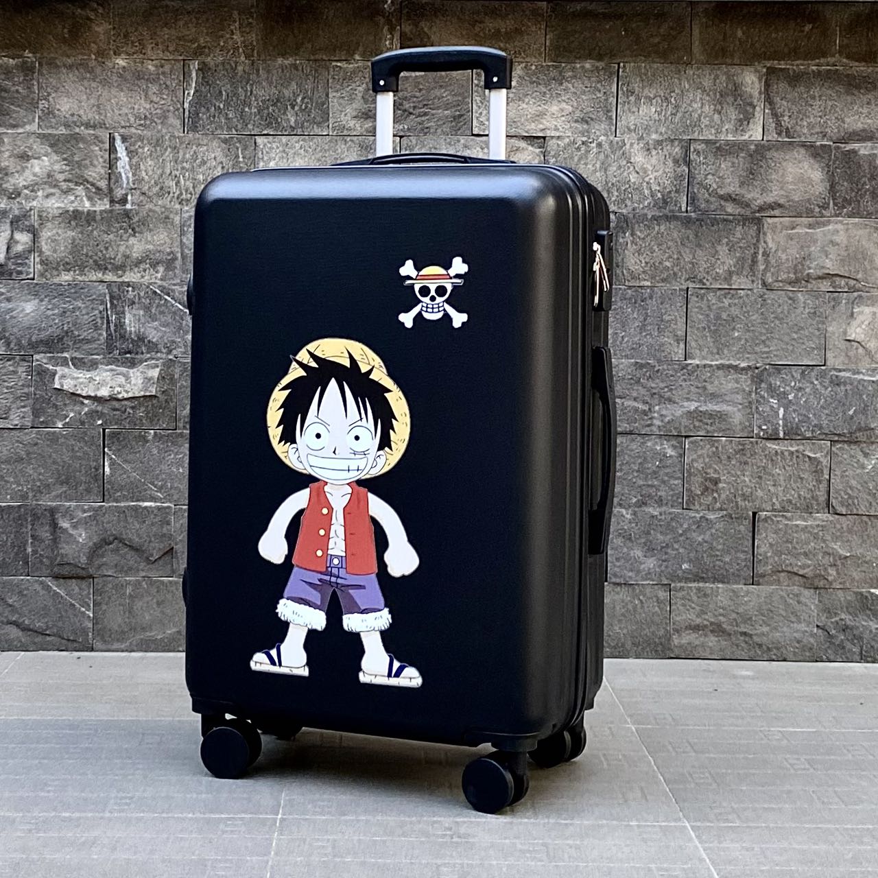 Vali Kéo Du Lịch In Hình One Piece Dễ Thương Chất Liệu PC+ABS Dày Dặn 4 Bánh Xe Xoay 360 Độ Hàng Sẵn Kho Đủ Size 20/22/24/26 inch