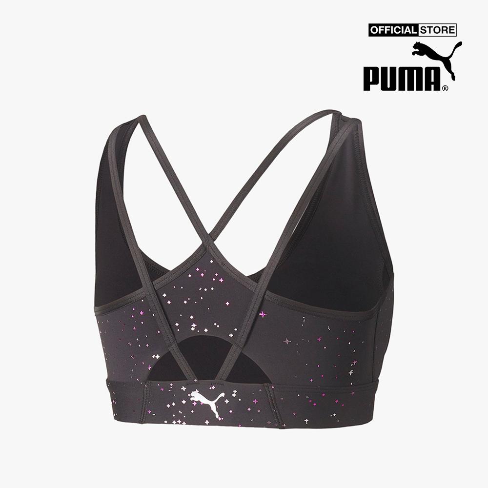 PUMA - Áo bra thể thao nữ Stardust Mid Impact Printed Training 521372