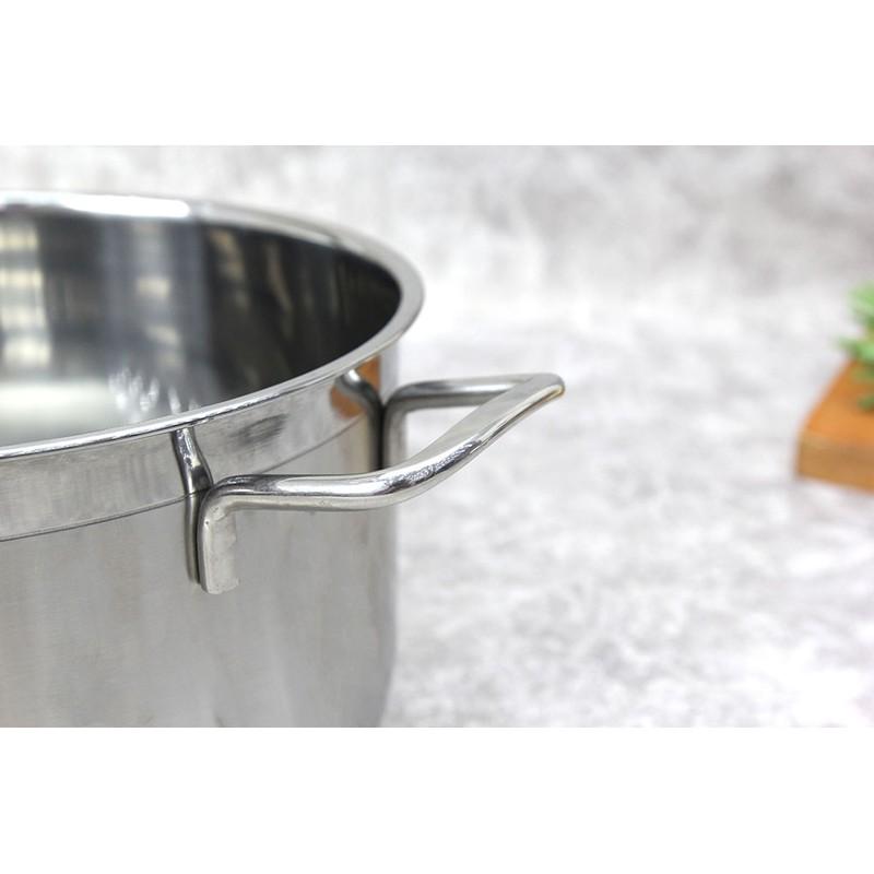 Nồi luộc gà FiveStar inox 430 nắp kính, tặng 2 muỗng canh (26cm / 28cm / 30cm / 32cm), 3 đáy dùng bếp từ, hồng ngoại,gas