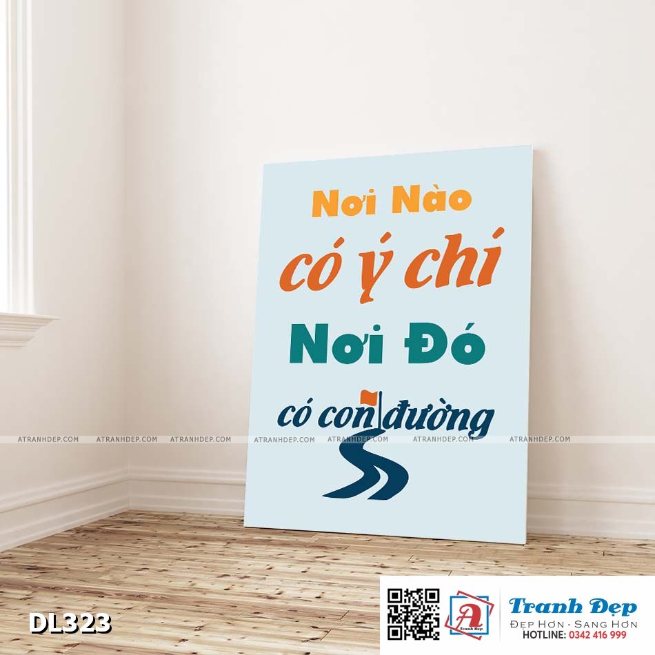 Tranh động lực trang trí phòng làm việc - Nơi nào có ý chí, nơi đó có con đường - DL323