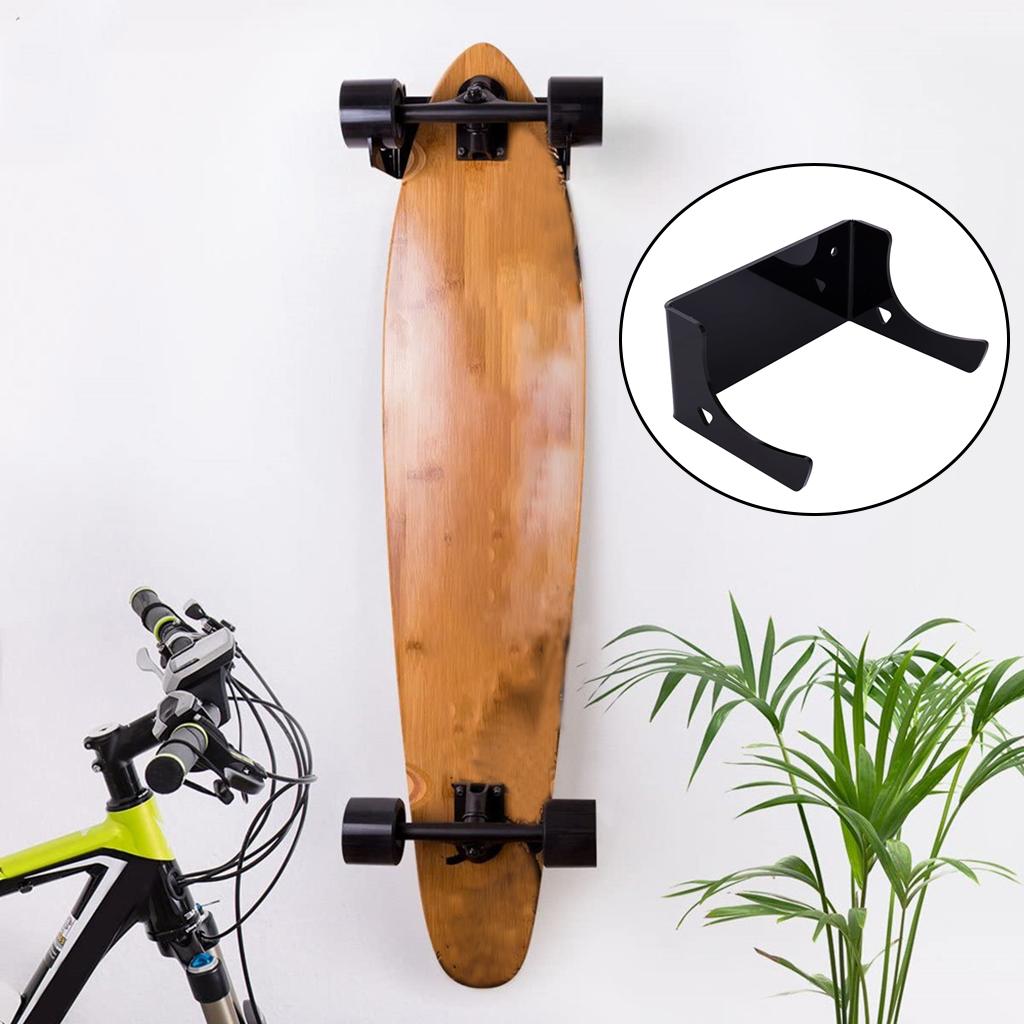 2 Pcs Skateboard Holder Wall Mount Hanger Display Rack Bracket with Mounting Hardware