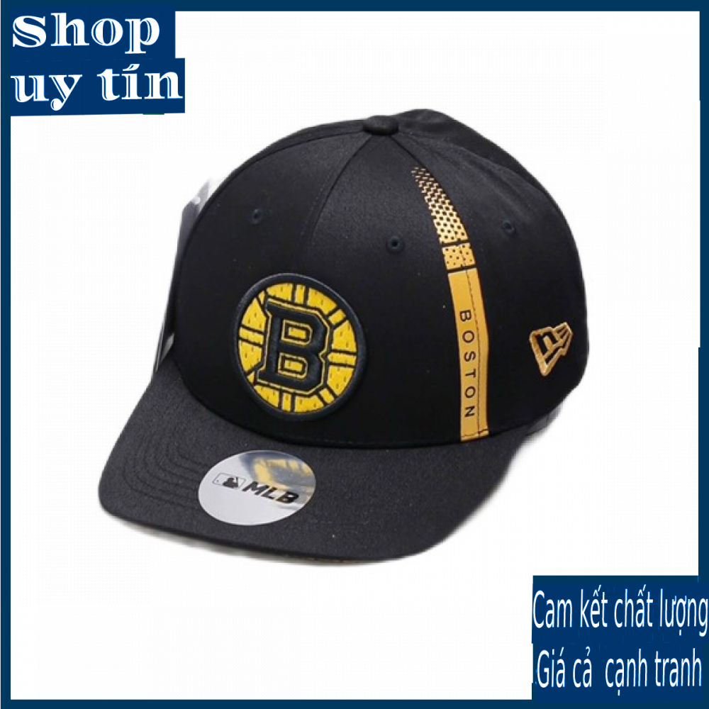 Freeship - MŨ/NÓN KẾT LƯỠI TRAI SNAPBACK B BOSTON PHỐI CÁCH THỜI TRANG NAM NỮ CAO CẤP - MÀU XANH ĐEN