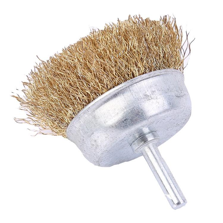 Chén Cước Thau Có Cán 6mm, phi 65mm, Chén Cước T, Bàn Chải Rỉ Sét, Bánh Cước Thép
