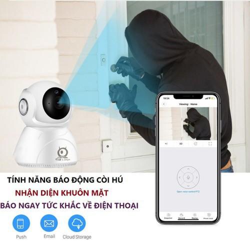 Camera IP Wifi Xoay 360 độ V380 Pro Q8 5.0 Megapixel , độ phân giải 4K , đàm thoại 2 chiều