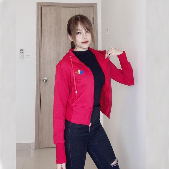 Áo Khoác Nữ Cao Cấp Dáng Lững Thiêu Lá Phong.