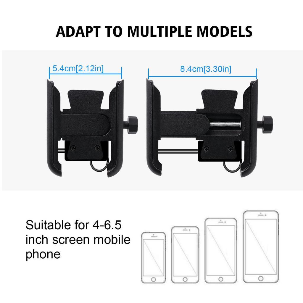 Universal Motorcycle Scooter Phone Mount Holder USB Charger for 4~6.5" Phone