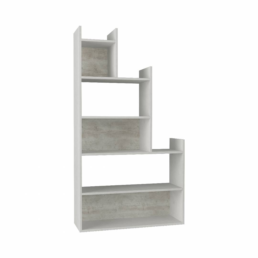 Kệ sách gỗ hiện đại SMLIFE Bartlett | Gỗ MDF dày 17mm chống ẩm | D100xR28xC160cm