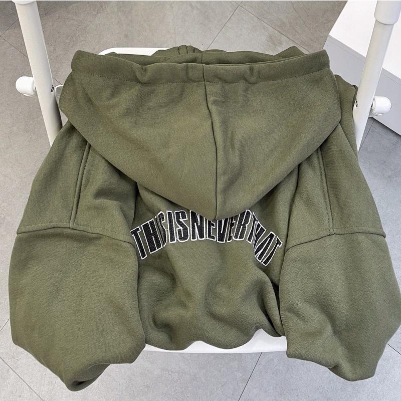 Áo Khoác nỉ This xanh rêu unisex ảnh thật SSSTore