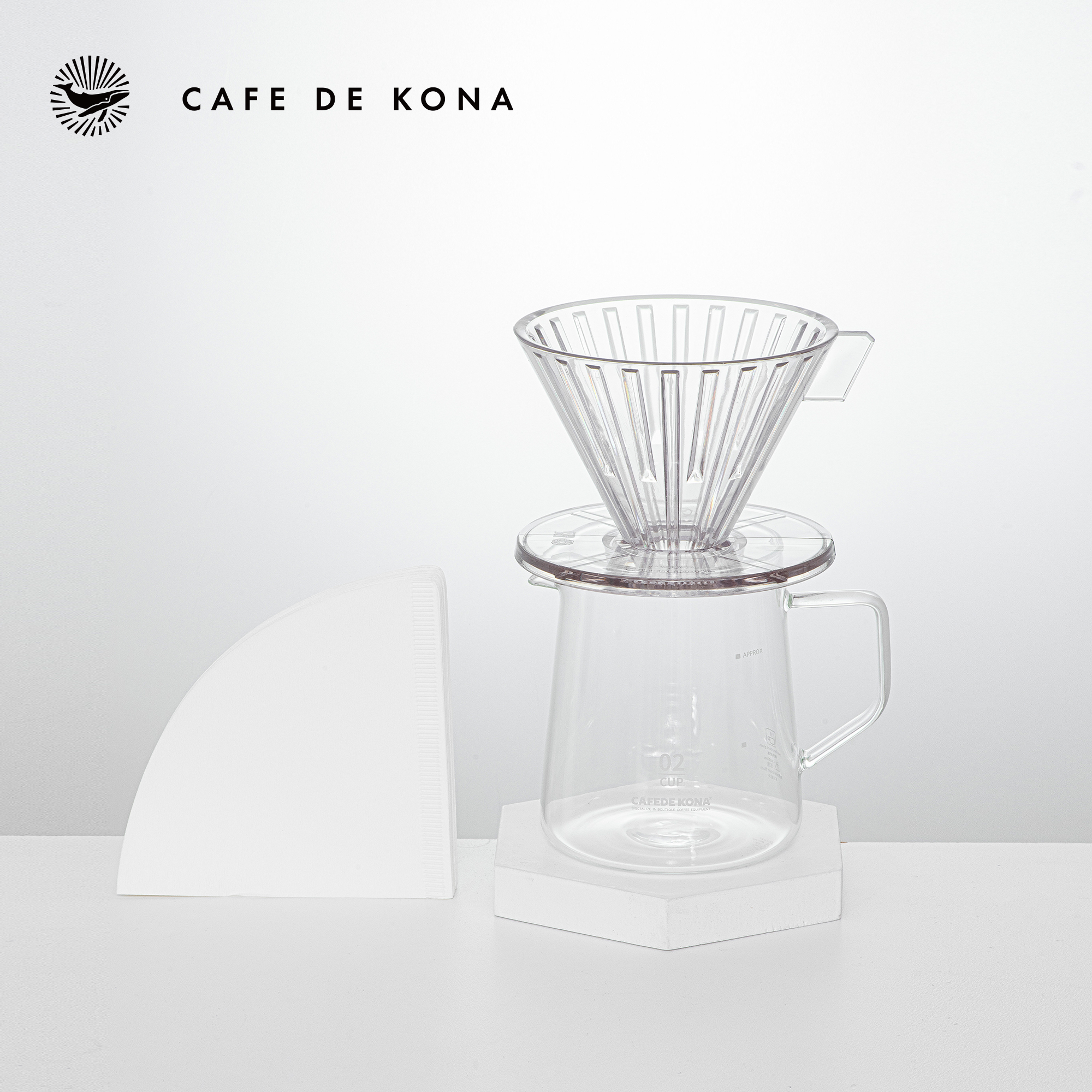 Bộ Combo Gift Set Pha Cà Phê V60 02 Hiện Đại Cafe De Kona - Combo 3 Món Co5022