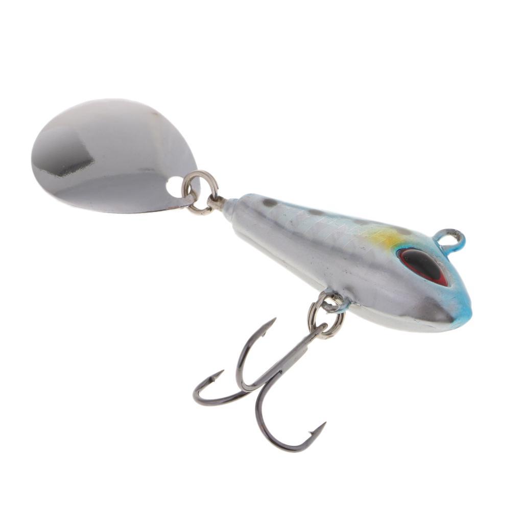 2 Pieces Artificial Metal Hard Sequins Sea Fishing Spoon Lures