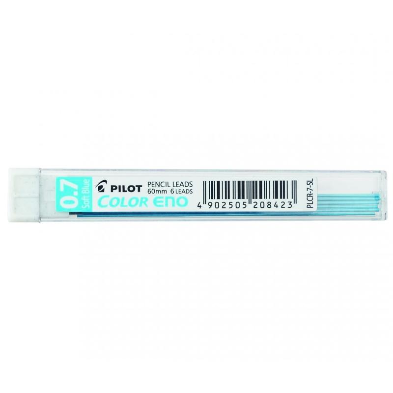 Ruột Chì Bấm 0.7 mm Color Eno - Pilot PLCR-7-SL - Xanh Nhạt (60 mm x 6 Ngòi)