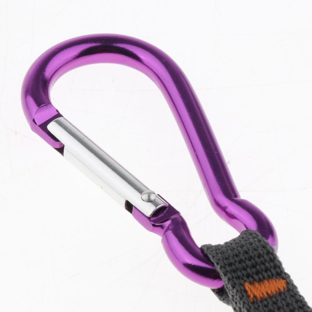 Molle Gear Metal Carabiner Key Ring with Webbing Strap Hook Buckle Connector for Keys Holder Organizer