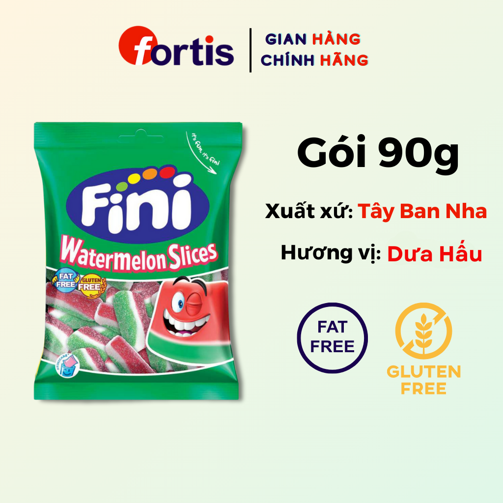 Kẹo Dẻo FINI Watermelon Slices 90g Vị Dưa Hấu