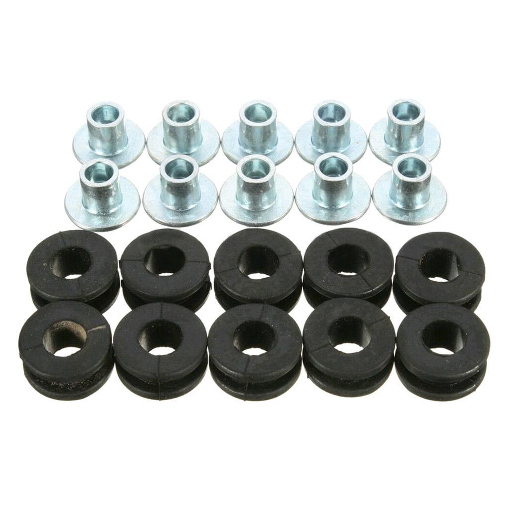 10Pcs Motorcycle Rubber Grommets Kit Replacement For for Fairing