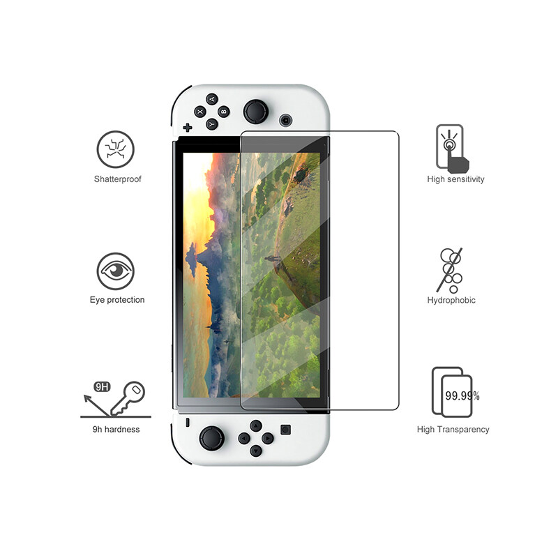 Miếng dán kính cường lực Full 2.5D cho Nintendo Switch OLED