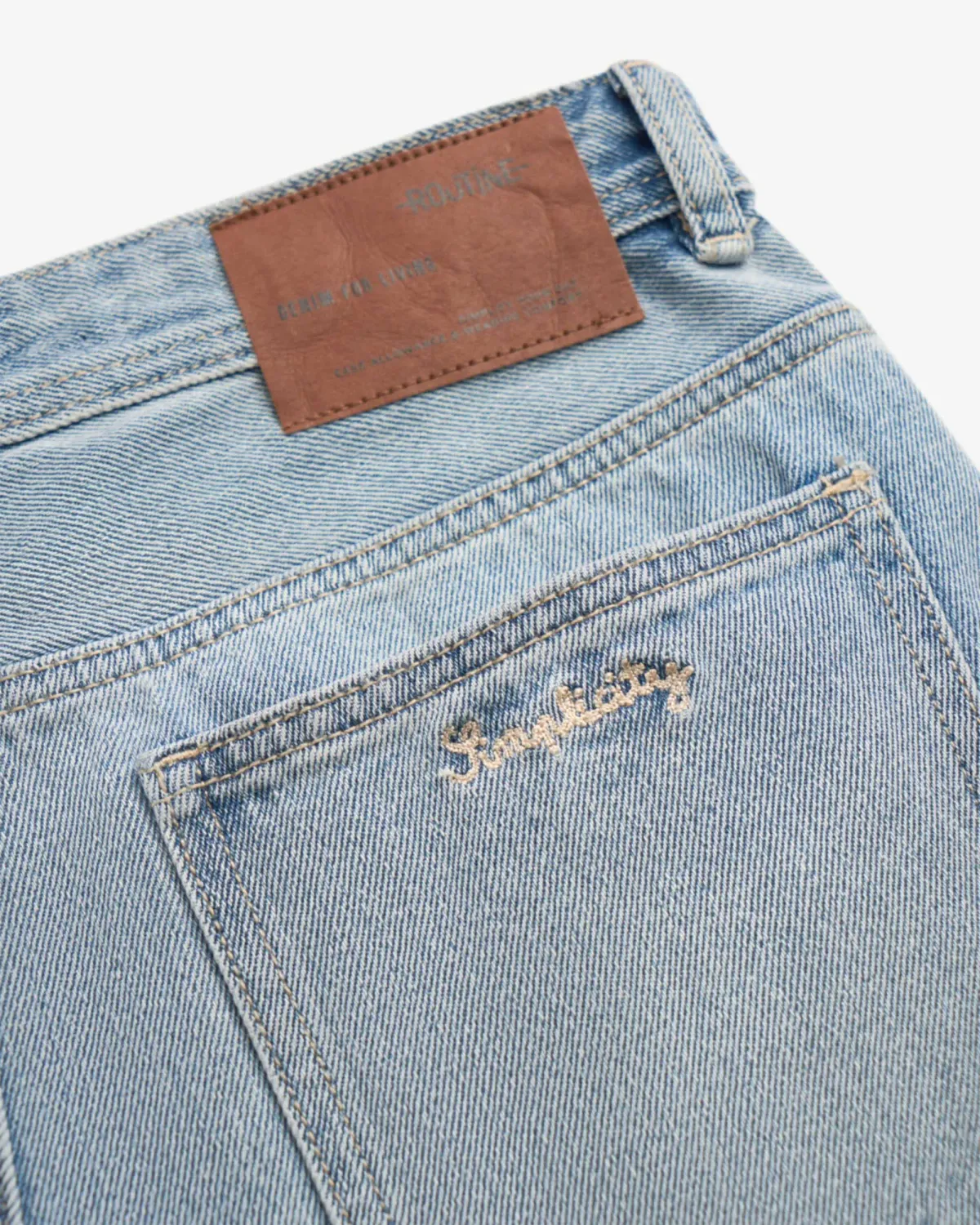 Quần denim nam (Quần jean) thêu túi sau form straight - RT 10S25DPA009 | ROUTINE CÀ MAU