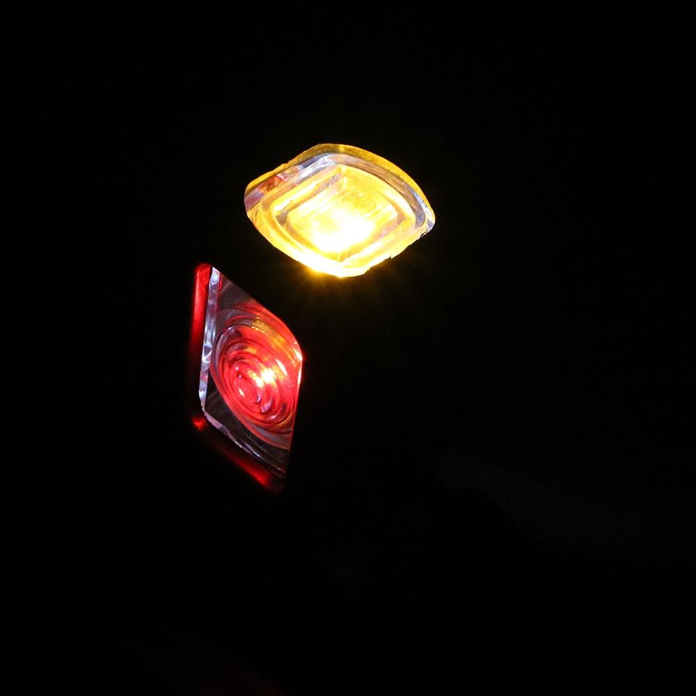 1 cặp đèn LED 4 bóng 10-30v 3 mặt màu hổ phách đỏ trắng cho xe tải