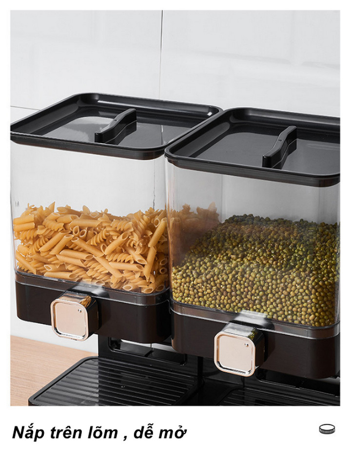 Hộp Đựng Ngũ Cốc Đôi Luxury DoubleSHINE Cornflakes Cao Cấp - Home and Garden