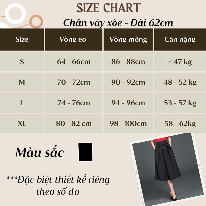 Chân váy xòe dáng dài sang chảnh