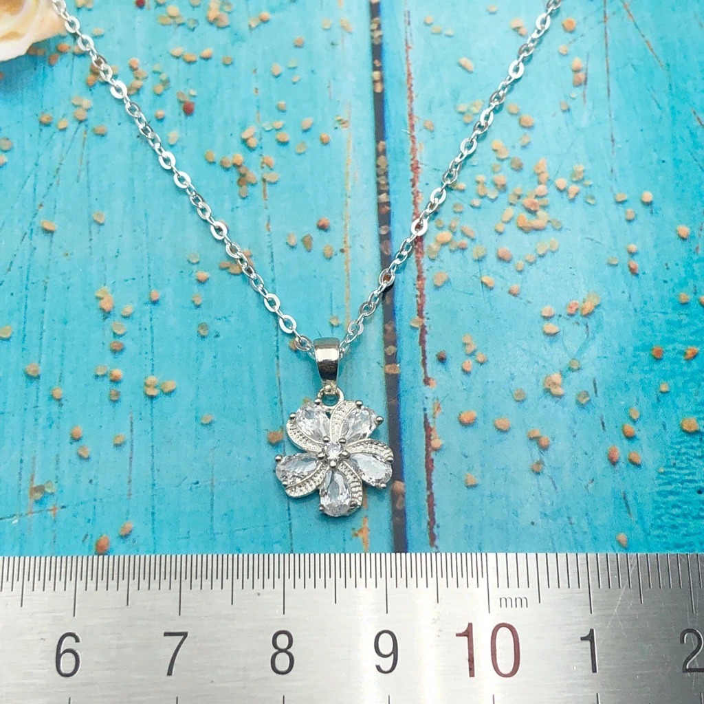 Dây Và Mặt Dây Chuyền Nữ - Bông Hoa Mai - Bạc Hiểu Minh DMD425X Bảo Hành Vĩnh Viễn
