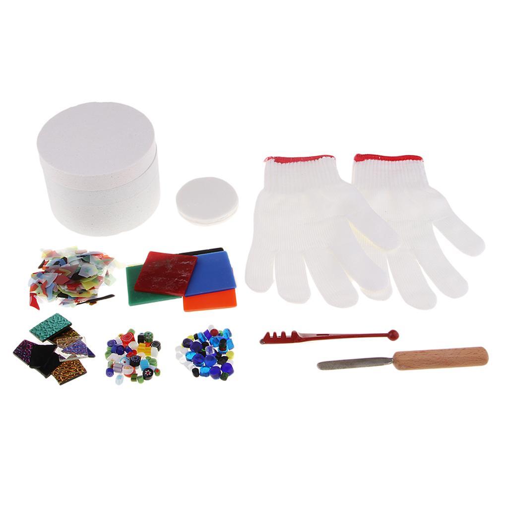10pcs DIY Professional Microwave Kiln Kit Stained Glass Fusing Supplies Kit