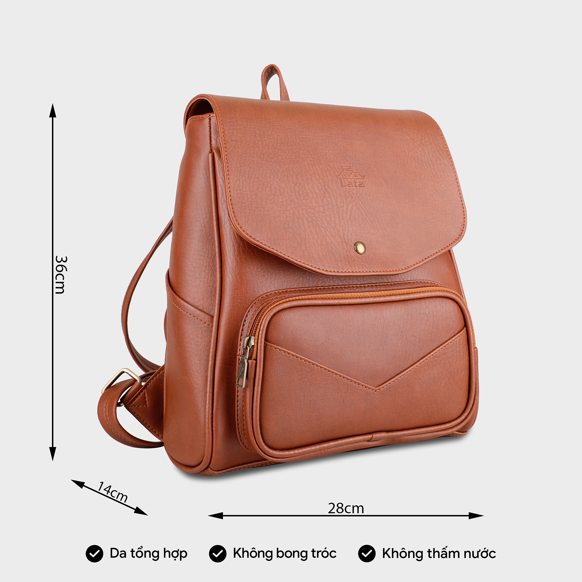 Balo Lata ( Thời trang nữ tiện lợi cỡ lớn - Balo da BAL37 )