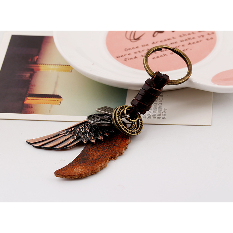 Móc Khóa Kim Loại Cao Cấp Cánh Thiên Thần - Móc Khóa Nam Cổ Điển Âu Mỹ Angel Wings Vintage Keychain