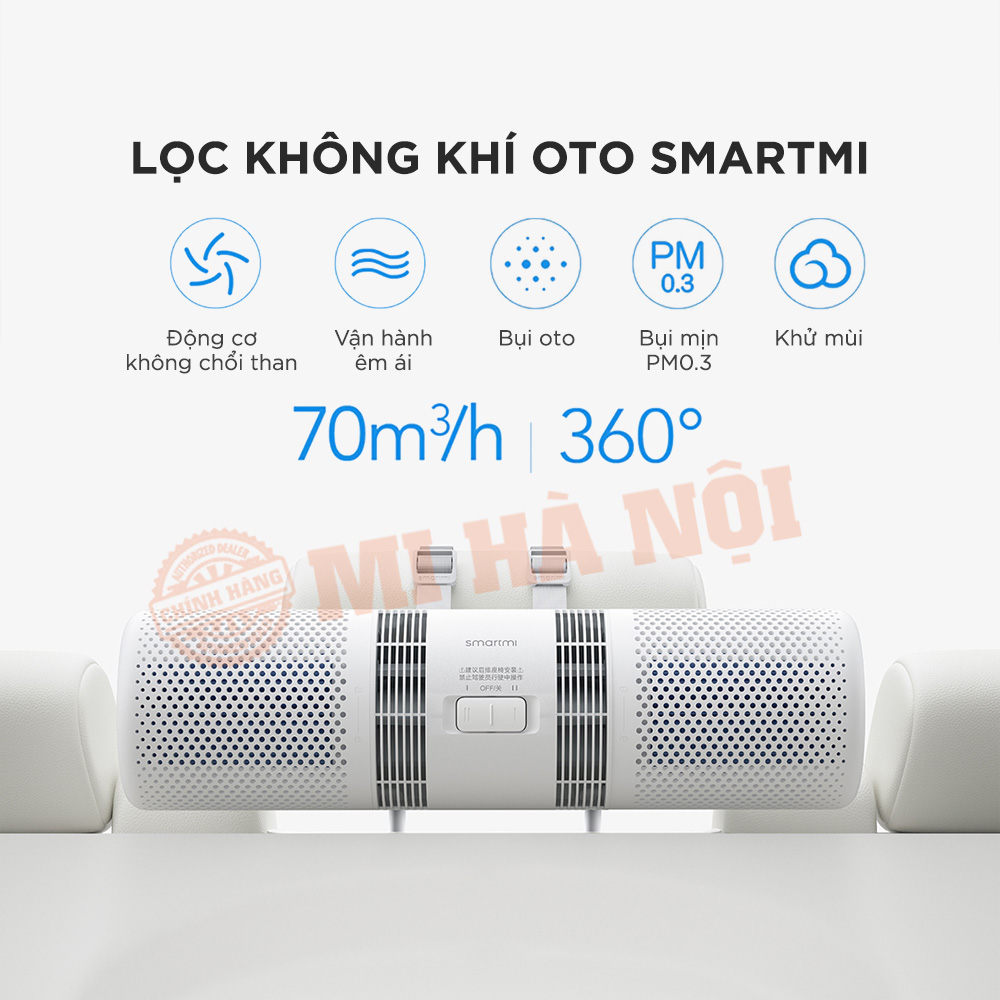 Máy lọc không khí ô tô Xiaomi Smartmi Car Air Purifier - Hàng chính hãng