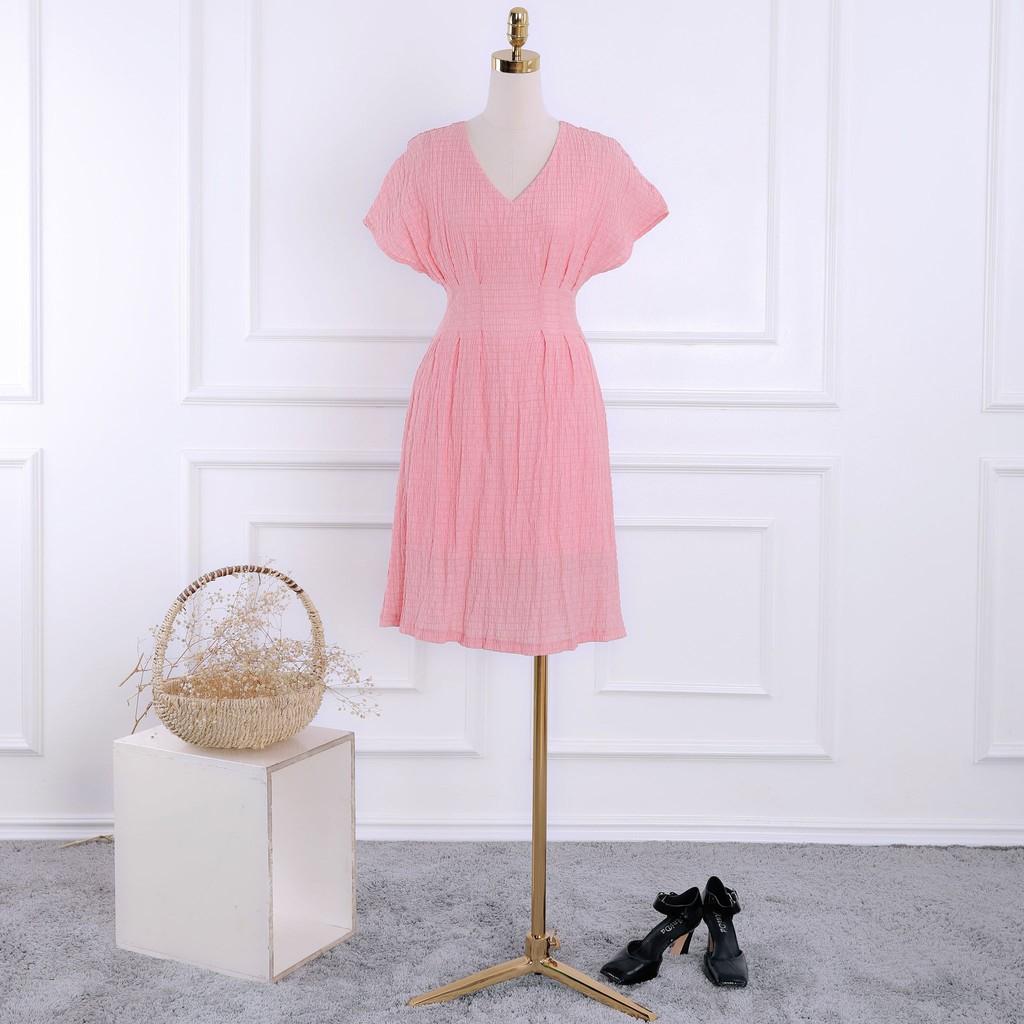 Đầm nữ ngắn tay cổ tim sánh điệu - Váy nữ tay cánh dơi cúp ngực TK FASHION DK890
