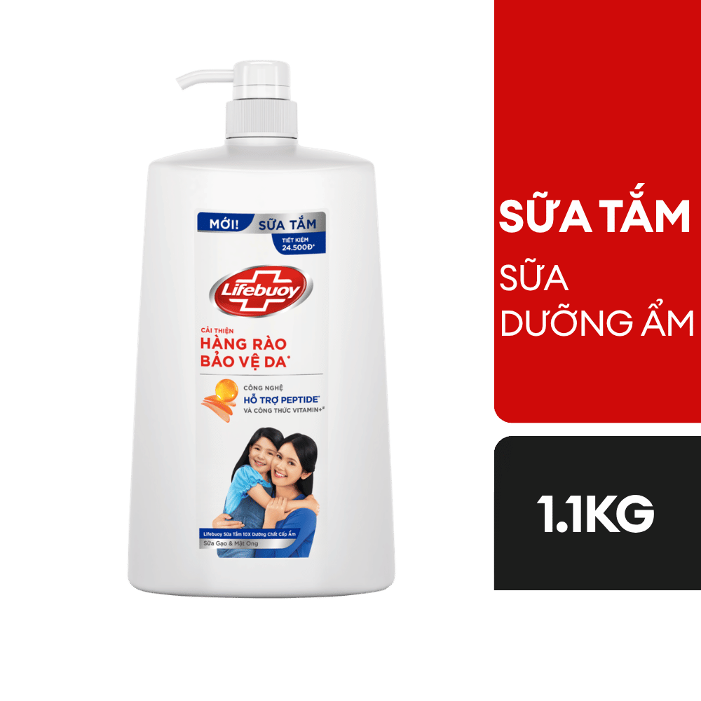 LIFEBUOY Sữa Tắm Chăm Sóc Da (Xanh Đậm) chai 1.1Kg