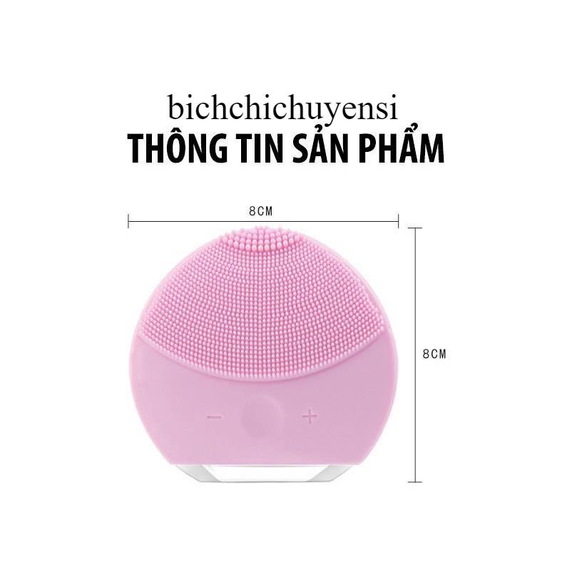 Máy rửa mặt cầm tay FOREVER - Đầu silicone giúp làm sạch hiệu quả, chế độ rung tùy chỉnh -BÍCH CHI CHUYÊN SĨ