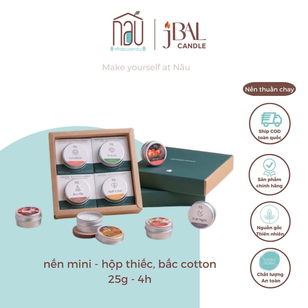 Set MINI Nến thơm jBAL từ sáp thực vật phù hợp làm quà tặng, trải nghiệm dùng thử nến size 25g