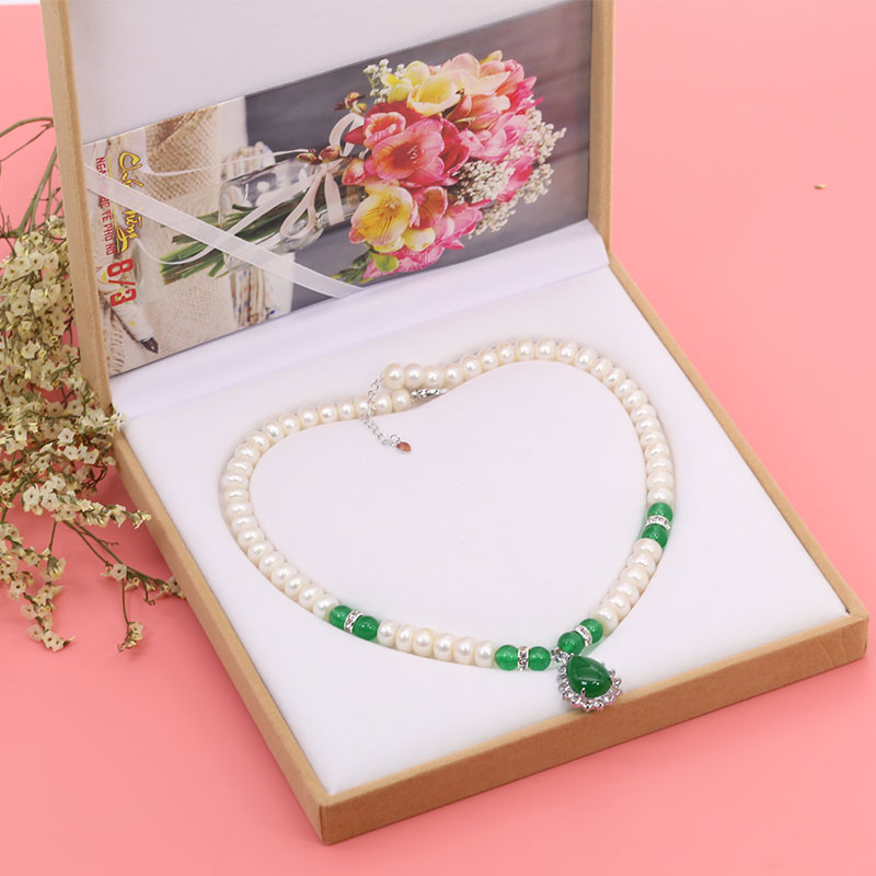Chuỗi Ngọc Trai Nuôi Nước Ngọt Tự Nhiên Kết Hợp Đá Mã Não - DB1910 - Bảo Ngọc Jewelry