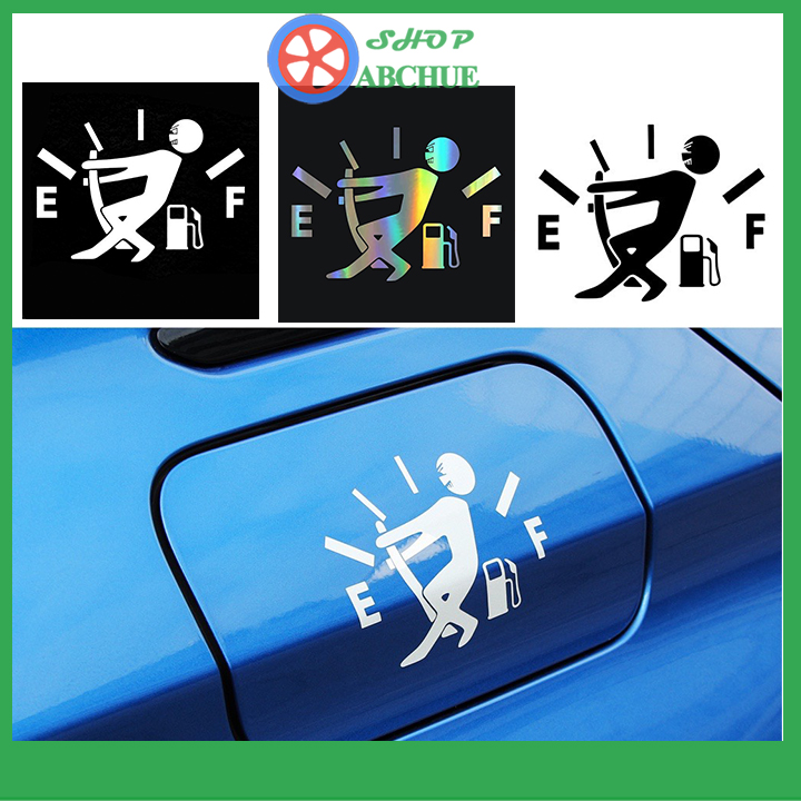Dán Decal Trang Trí Nắp Bình Xăng Ô Tô Xe Hơi Phong Cách Thể Thao