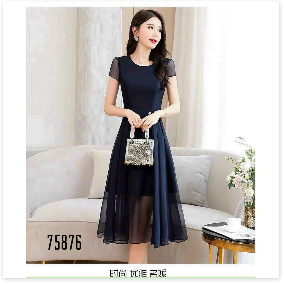 ĐẦM VOAN CHIFFON,CHẤT LIỆU VÃI THOÁNG MÁT,THIẾT KẾ HỌA TIẾT TRƠN NHƯNG KHÔNG KÉM PHẦN SANG TRỌNG KHÁNH AN STORE