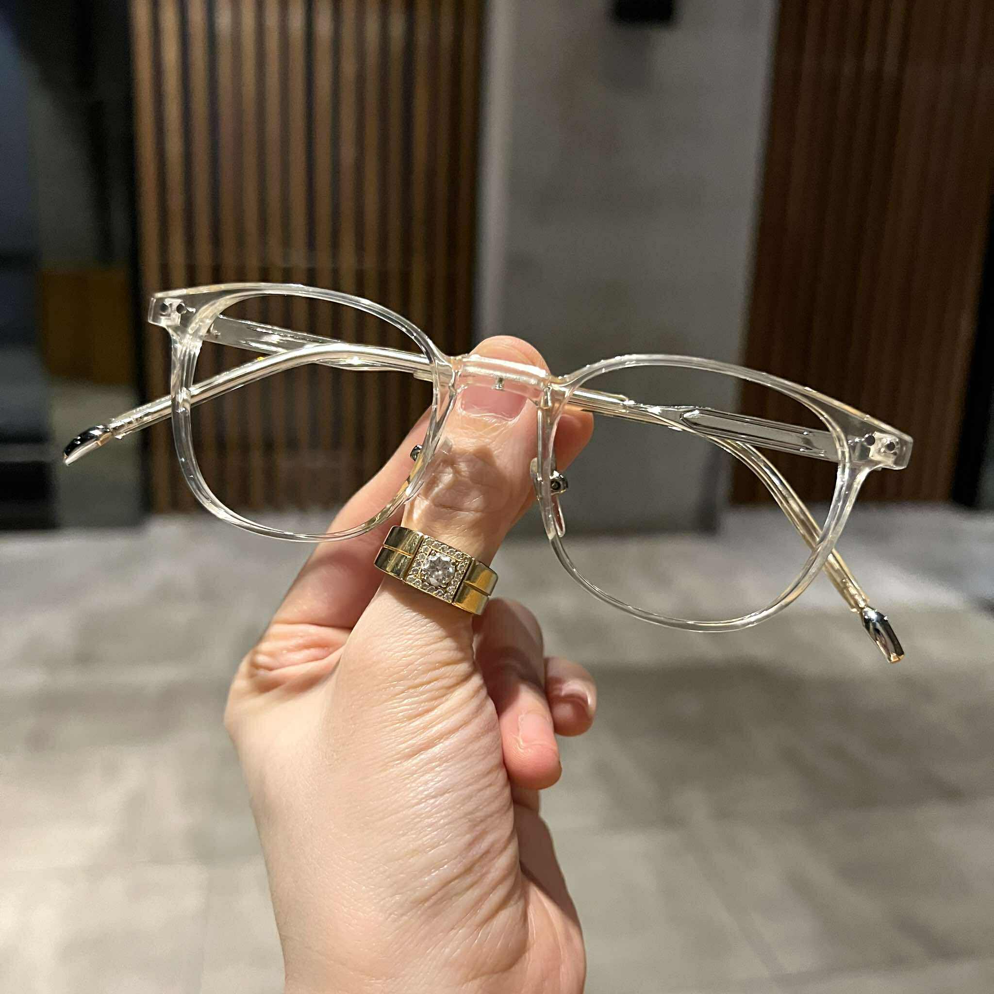 Kính Trong suốt dáng vuông nhỏ thời trang cho nam nữ