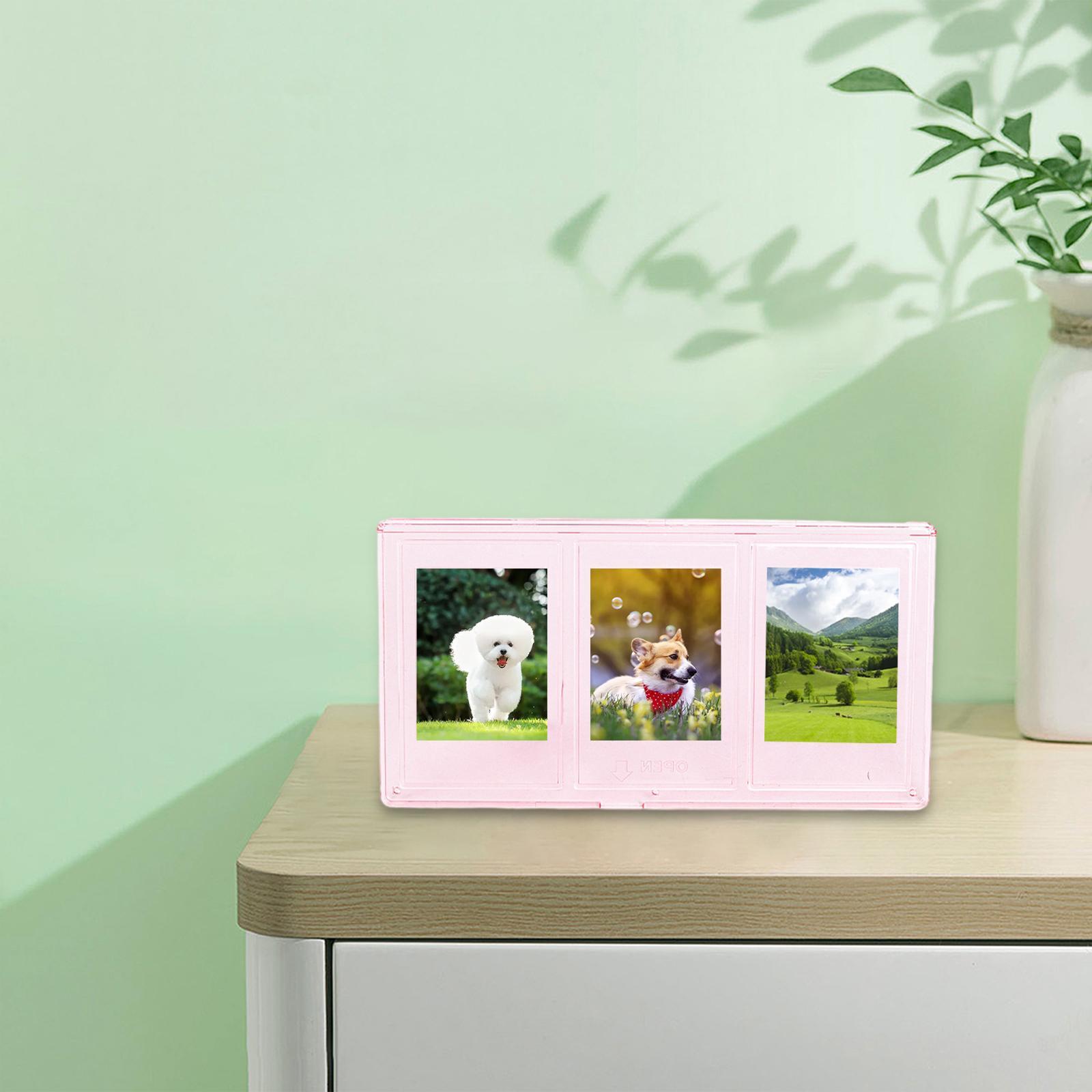Decorative Photo Frame 3 Pictures Capacity DIY Crafts Standing Picture Frame